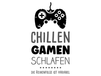 Wandtattoo Chillen Gamen Schlafen Motivansicht