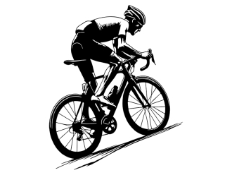 Wandtattoo Radrennfahrer am Berg Motivansicht