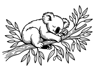 Wandtattoo Süßer Koala Motivansicht