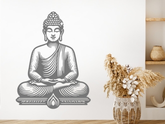 Wandtattoo Buddha Meditation