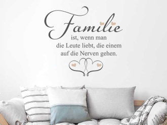 Wandtattoo Familie ist, wenn man...