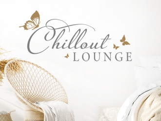 Wandtattoo Chillout Lounge mit Schmetterlingen