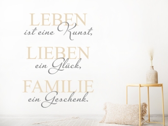 Wandtattoo Leben Lieben Familie