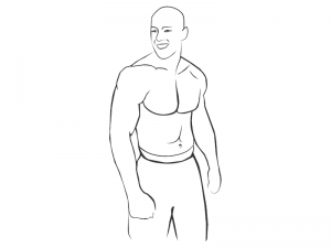 Wandtattoo Bodybuilder Motivansicht