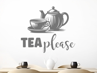 Wandtattoo Tea please