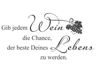 Wandtattoo Gib jedem Wein die Chance Motivansicht