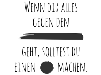 Wandtattoo Gegen den Strich Motivansicht