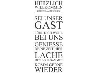 Wandtattoo Sei unser Gast mit Wunschname Motivansicht