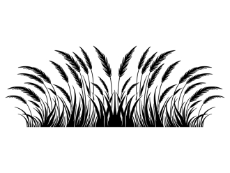 Wandtattoo Schilfgras Ornament Motivansicht