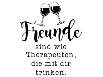 Wandtattoo Freunde sind wie Therapeuten Motivansicht