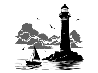 Wandtattoo Leuchtturm Ambiente Motivansicht