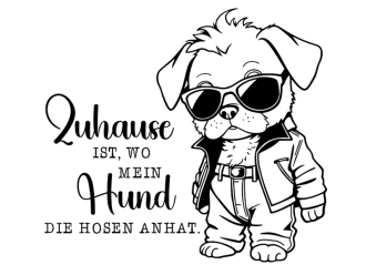 Wandtattoo Wo mein Hund die Hosen anhat Motivansicht