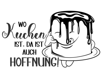 Wandtattoo Wo Kuchen ist Motivansicht