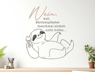 Wandtattoo Wein statt Bärchenpflaster
