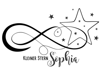 Wandtattoo Sternenornament mit Wunschname Motivansicht