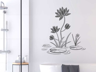 Wandtattoo Seerosen