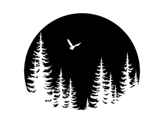 Wandtattoo Mystischer Tannenwald Motivansicht