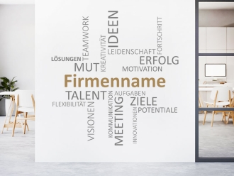 Wandtattoo Firmenname Wortwolke