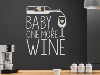 Wandtattoo One more wine