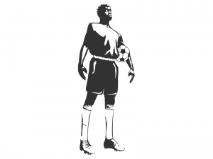 Wandtattoo Cooler Fußball Spieler Motivansicht