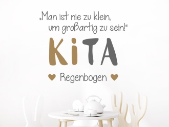 Wandtattoo Kita mit Name und Spruch
