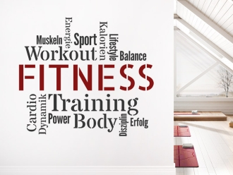 Wandtattoo Fitness Worte