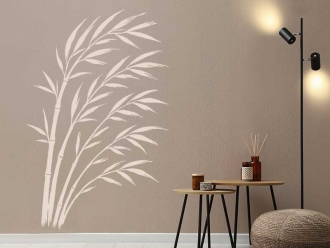 Wandtattoo Bambus Zeichnung