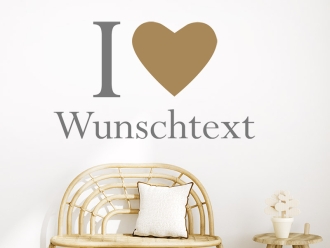 Wandtattoo I love mit Wunschtext