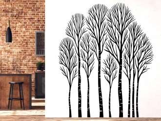 Wandtattoo Moderner Birkenwald