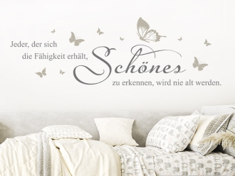 Wandtattoo Schönes erkennen