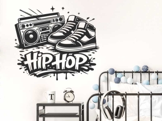 Wandtattoo Hip Hop Music