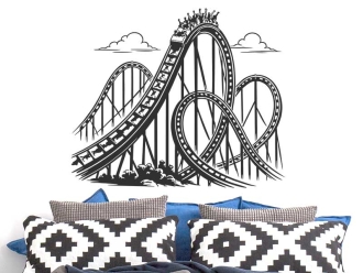 Wandtattoo Achterbahn