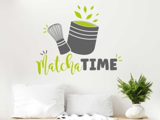 Wandtattoo Matcha Time