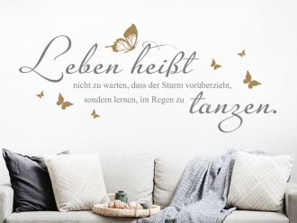 Wandtattoo Leben heißt nicht zu warten