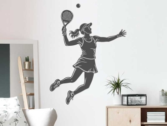 Wandtattoo Padelspielerin