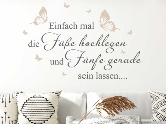 Wandtattoo Füße hochlegen