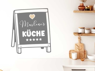 Wandtattoo Küchenschild mit Wunschname