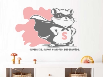 Wandtattoo Super Hamster