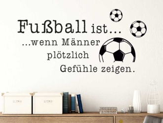 Wandtattoo Fußball ist...
