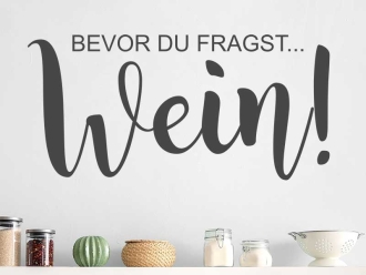 Wandtattoo Bevor du fragst...