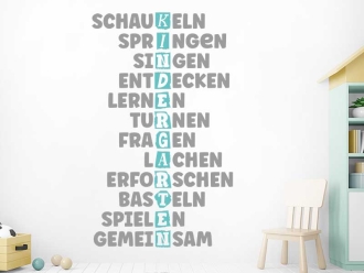 Wandtattoo Kindergarten Begriffe