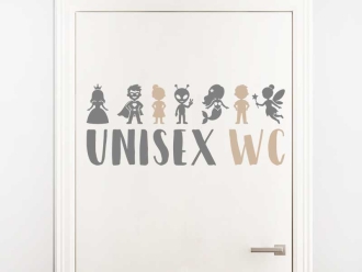Wandtattoo Unisex WC