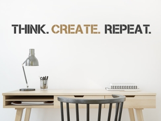Wandtattoo Think Create Repeat