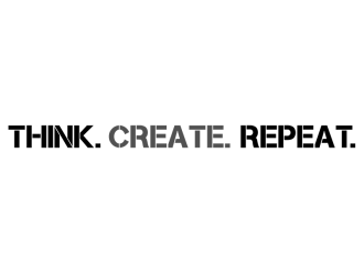 Wandtattoo Think Create Repeat Motivansicht