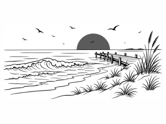 Wandtattoo Entspannung am Meer Motivansicht