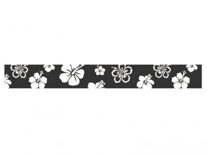 Wandtattoo Bordüre Hibiskusblüten Motivansicht