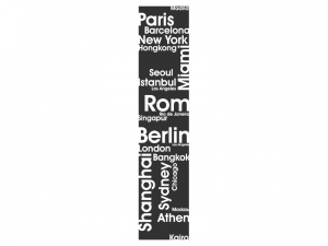 Wandtattoo Wandbanner Metropolen Motivansicht