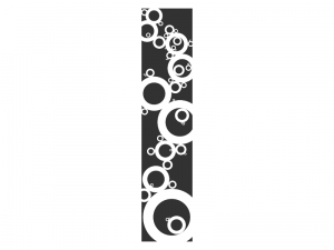 Wandtattoo Wandbanner Retrokreise Motivansicht