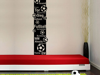 Wandtattoo Wandbanner Fußball