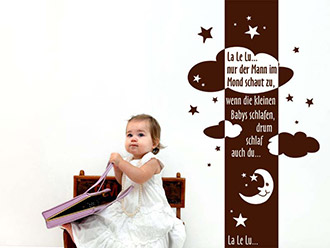 Wandtattoo LA LE LUNur der Mann im Mond - TenStickers